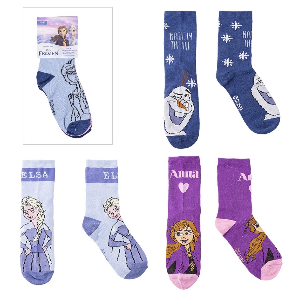 Lot de 3 chaussettes bébé fille Cerda Frozen II