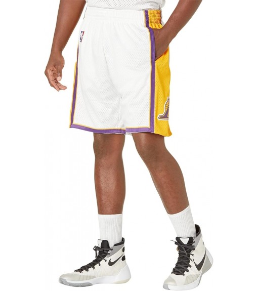 Pantalón Corto Hombre Mitchell & Ness Los Angeles Lakers SMSHAC19184-LALWHIT09 | Ropa baloncesto Mitchell & Ness | scorer.es