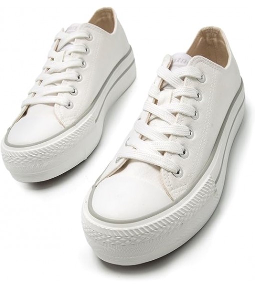 Mustang Canvas Chaussures Femme Blanc 60173 CANVAS WHITE | MUSTANG Baskets pour femmes | scorer.es