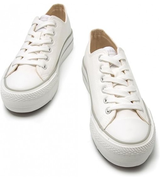 Mustang Canvas Chaussures Femme Blanc 60173 CANVAS WHITE | MUSTANG Baskets pour femmes | scorer.es