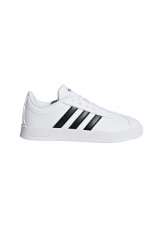 Adidas Kids' Vl Court 2.0 K White Black Stripes Trainers DB1831