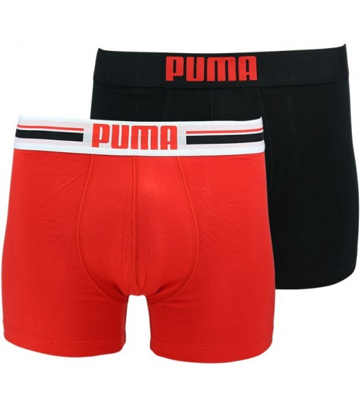 Boxer Puma Logo Placé Noir/Rouge 651003001-786 | PUMA Sous-vêtements | scorer.es