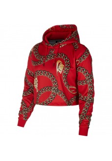 Nike Women's Sweatshirt Hoody CRP AOP Red CJ6305-657