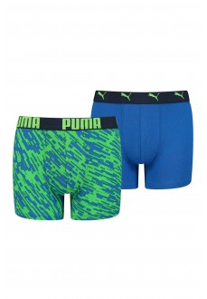 Boxer Enfant Puma Imprimé Bleu/Vert 505003001-011 | PUMA Sous-vêtements | scorer.es