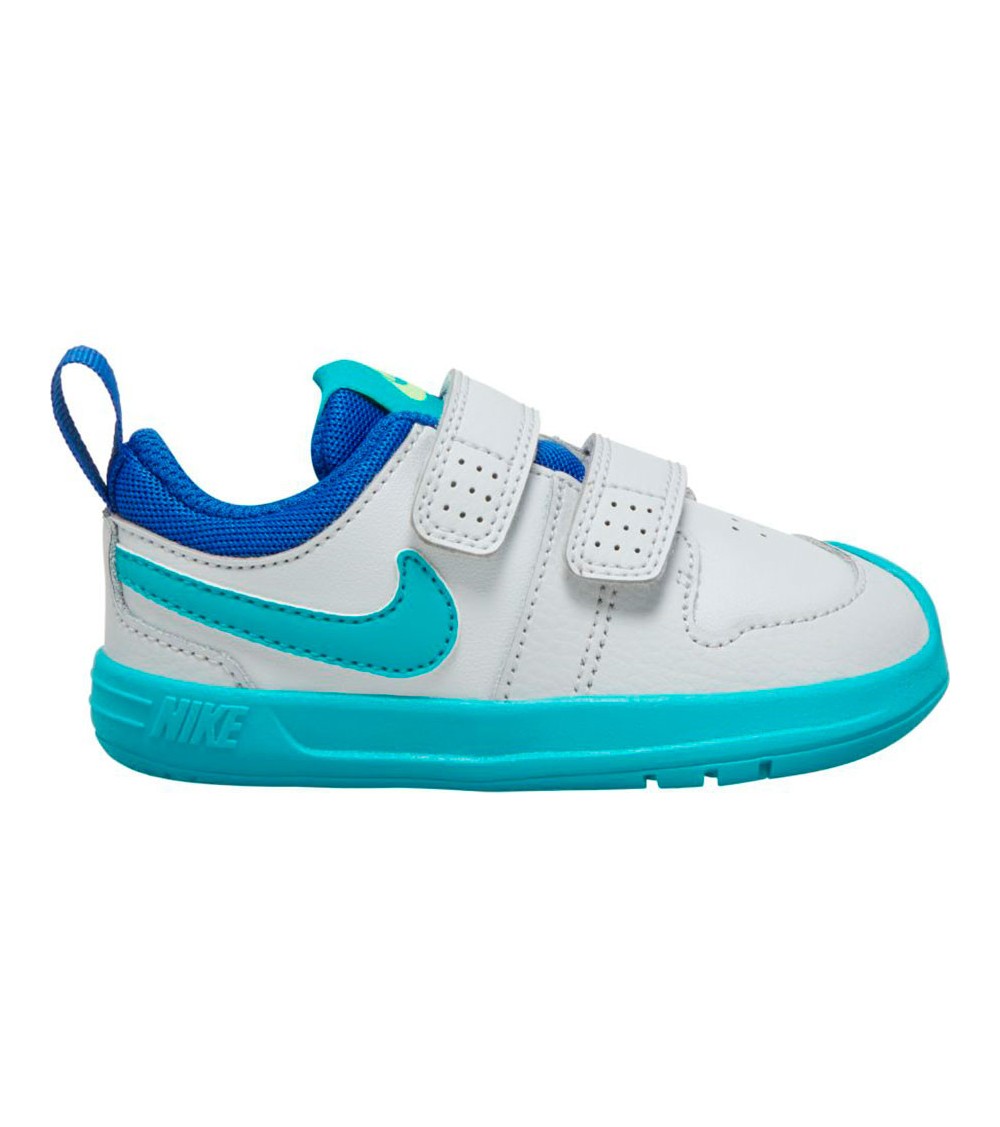 Sale of Nike Kids' Pico 5 White/Blue Trainers Ar4162-003