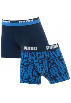 Boxer Enfant Puma Logo AOP 2P Bleus | PUMA Sous-vêtements | scorer.es