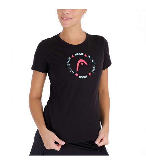 Head Button Women's T-shirt 814701 BK | HEAD Paddle tennis clothing | scorer.es