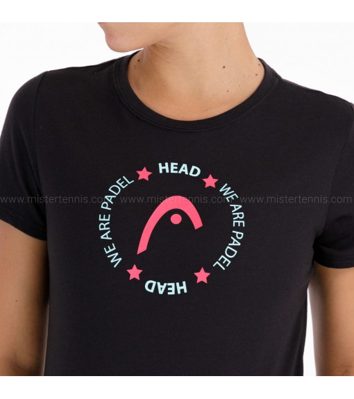 Head Button Women's T-shirt 814701 BK | HEAD Paddle tennis clothing | scorer.es