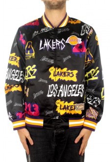 Mitchell & Ness Los Angeles Lakers Men's Jacket OJZP4770-LALYYPPPBLCK | MITCHELL Basketball clothing | scorer.es