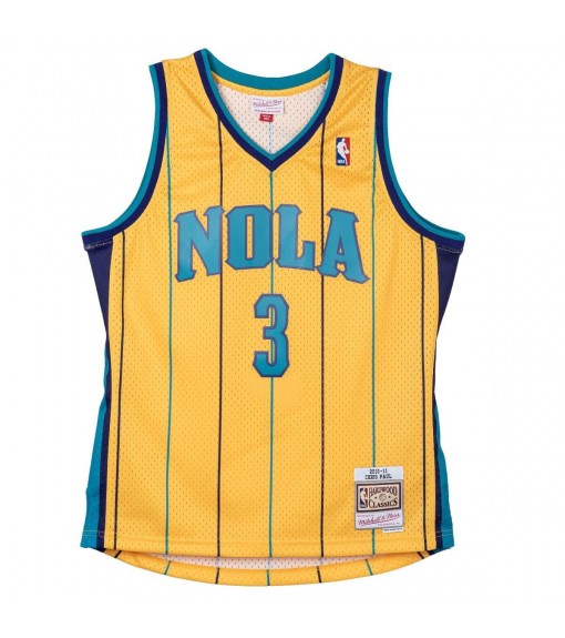 T-shirt Homme Mitchell & Ness New Orleans Hornets SMJYAC19023-NOHYELL10CPA | Mitchell & Ness Vêtements de Basketball | score...
