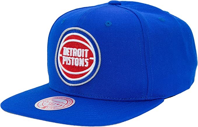 Mitchell & Ness Detroit Pistons Wool Solid Snapback - Blue