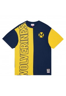 Mitchell & Ness & Ness Michigan Wolver Men's T-Shirt TCRW1226-UMIYYPPPYWNY